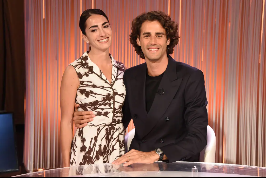 Olympian Gianmarco Tamberi and his wife Chiara Bontempi. Credit: Mondadori Portfolio / Getty