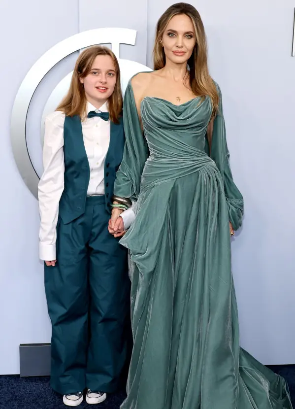 Vivienne and Angelina Jolie at the Tony awards. Credit: Dia Dipasupil / Getty