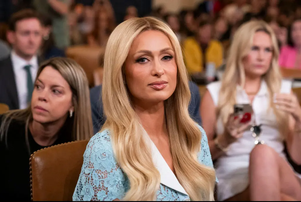 Paris Hilton freaks out social media users with 'insane' voice change during Capitol Hill speech