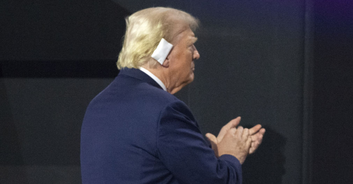 Trump supporters are wearing ear bandages in solidarity with the former president