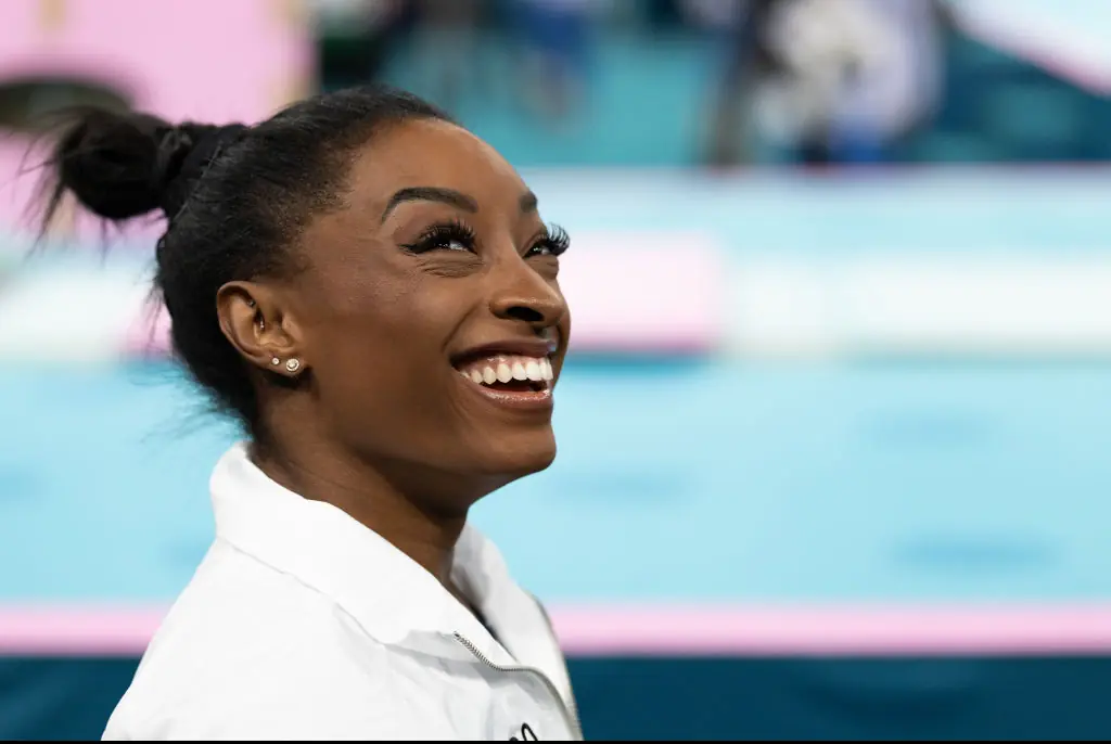 Simone Biles revealed that she's been blocked by her former teammate. Credit: Aytac Unal/Anadolu/Getty
