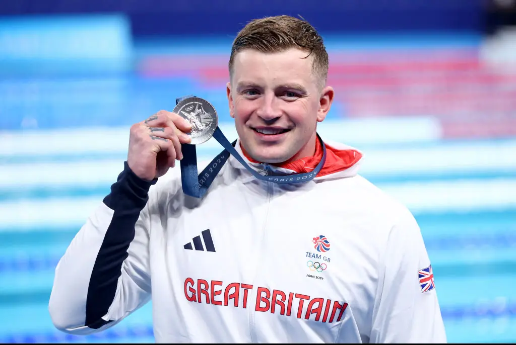 Adam Peaty of Team Great Britain won a silver pedal for the 100m Breaststroke. Credit: Maddie Meyer/Getty 