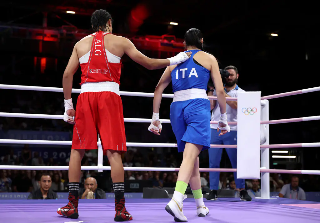 Carini refused to shake Khelif's hand after their match. Credit: Richard Pelham/Getty