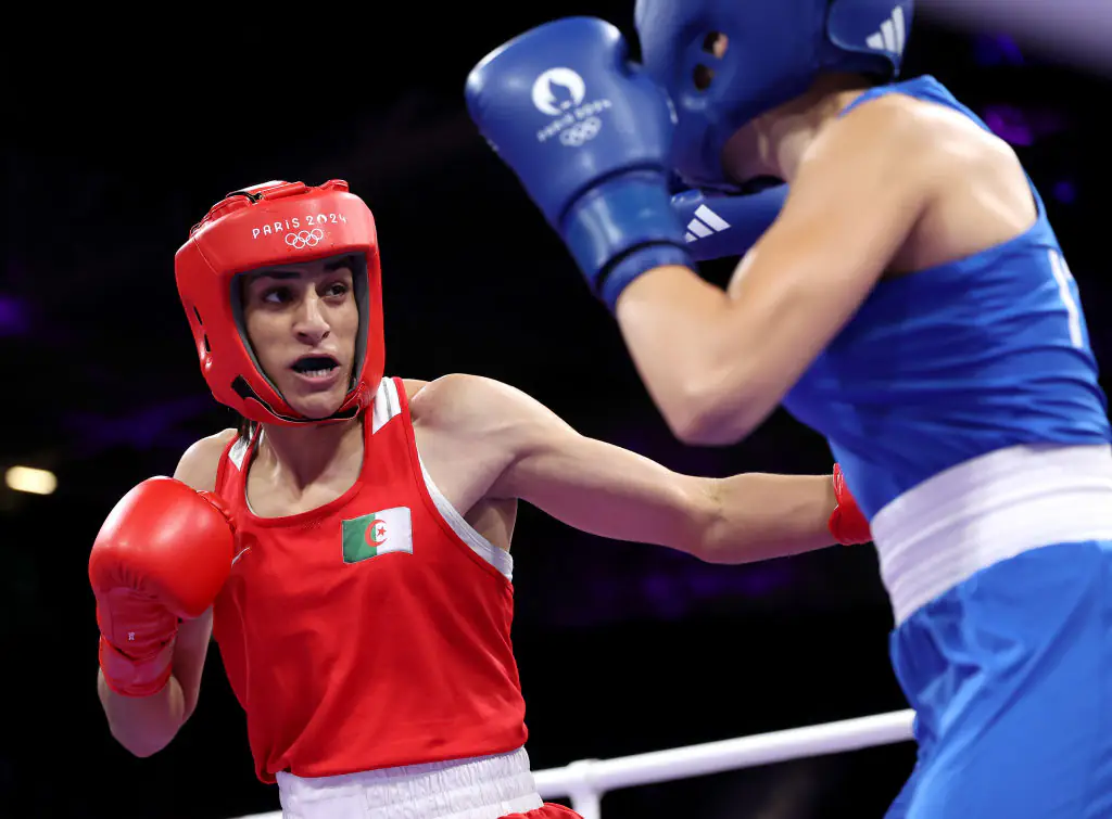 Khelif in her fight against Carini. Credit: Richard Pelham/Getty