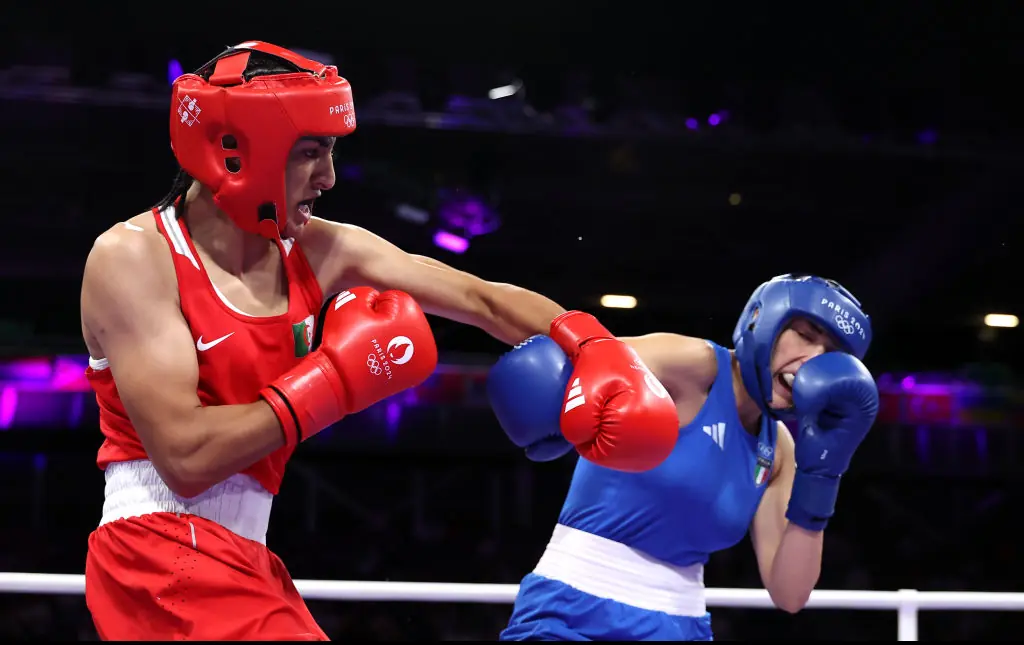 Carini received some heavy blows to the faces during her match with Khelif. Credit: Richard Pelham/Getty