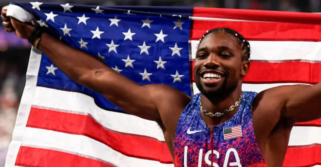 What Noah Lyles told Kishane Thompson following intense finish to men's 100m final