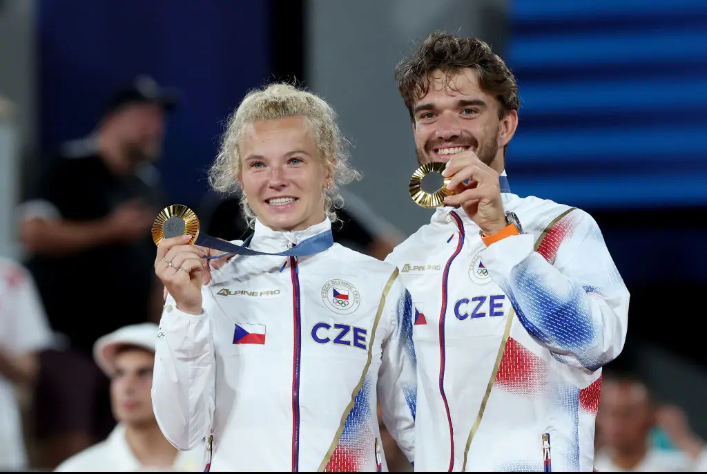 Kateřina Siniaková and Tomáš Macháč  broke up just days before winning gold. Credit: Matthew Stockman/Getty