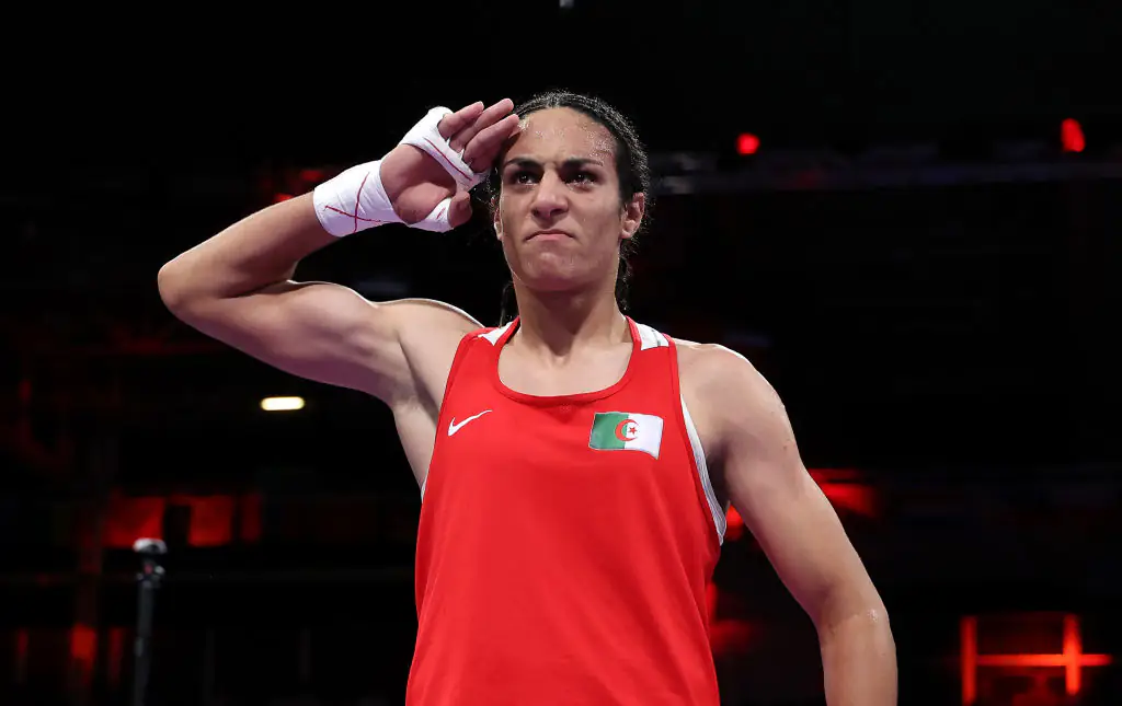 Khelif was at the center of a gender controversy during her run at the 2024 Olympics. Credit: Richard Pelham / Getty