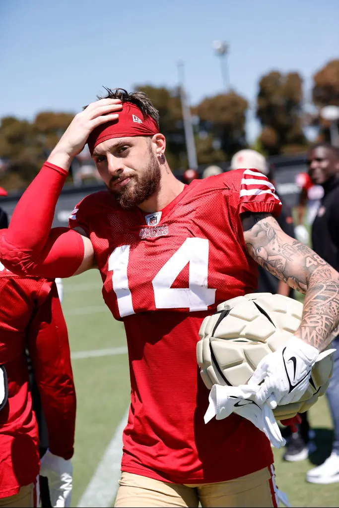 Ricky Pearsall was shot in the chest on Saturday. Credit: Michael Zagaris / Getty