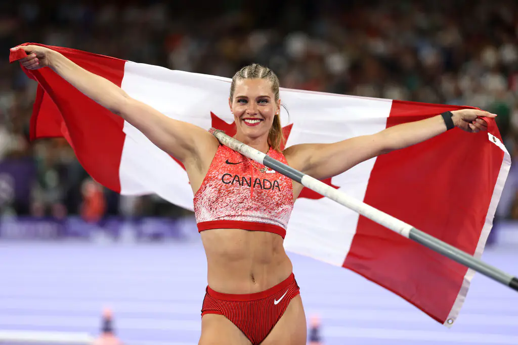 Newman cleared a national record 4.85m to win bronze in the Olympic final. Credit: Cameron Spencer / Getty