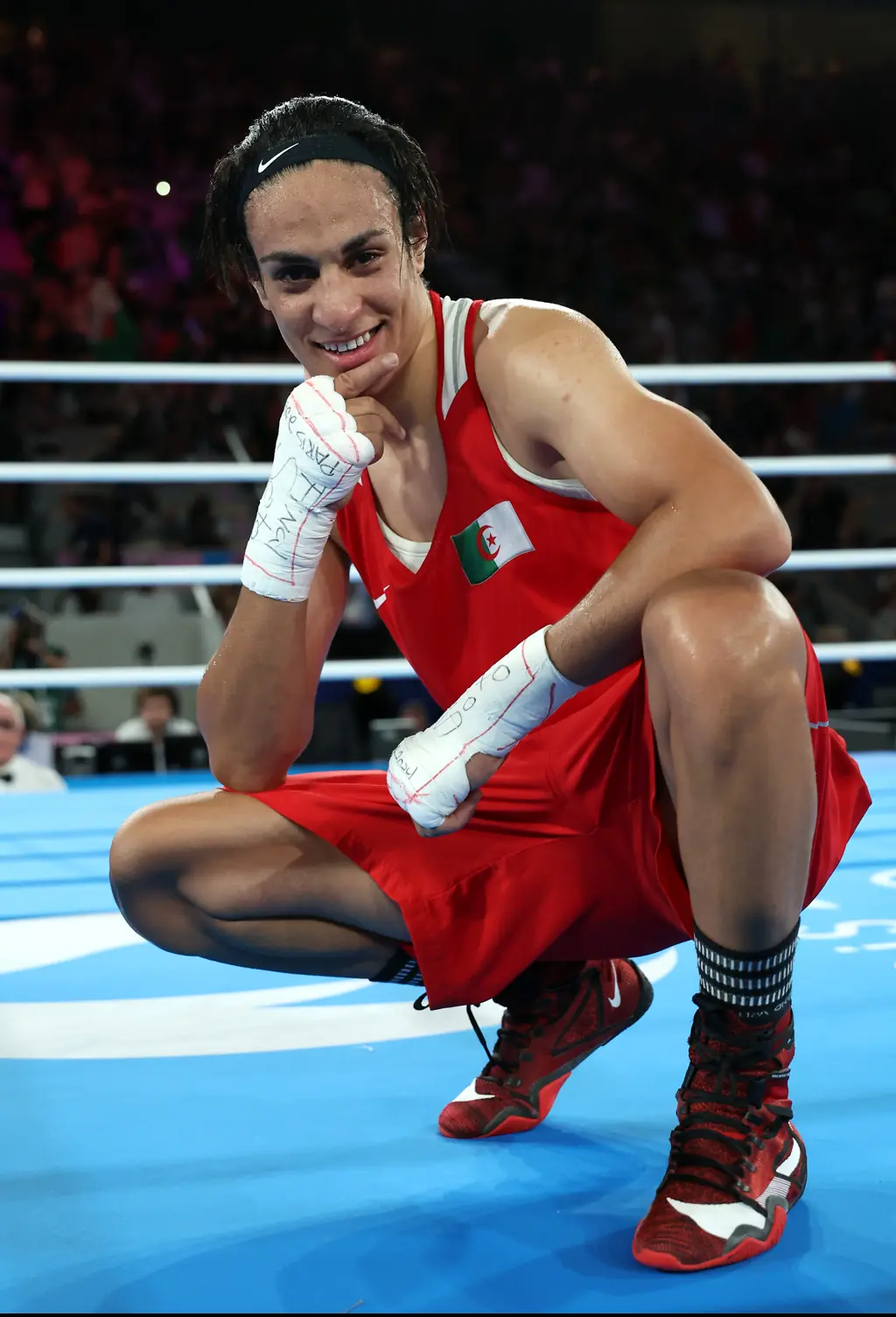 Khelif is now suing a handful of people including Elon Musk and J.K. Rowling. Credit: Richard Pelham / Getty