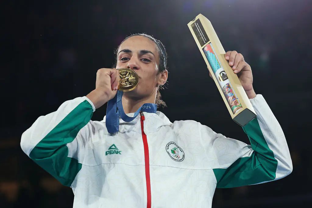 Rowling publicly questioned Algerian boxer Imane Khelif's gender, despite the athlete being born female. Credit: Richard Pelham / Getty