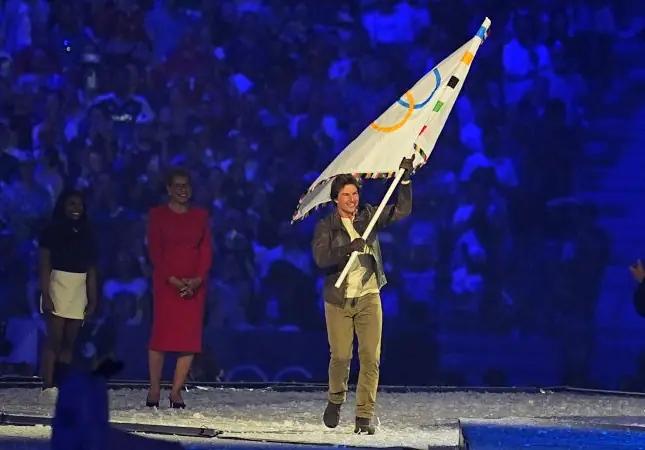 Tom Cruise appeared in the Olympics closing ceremony. Credit: China News Service / Getty