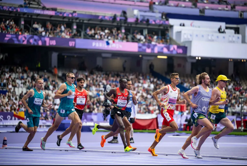 Clifford (front) lost out on a medal after breaking a fundamental rule. Credit: Tom Weller/VOIGT  / Getty