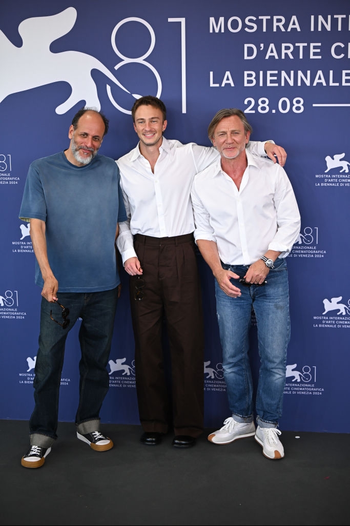  Drew Starkey, Luca Guadagnino and Daniel Craig