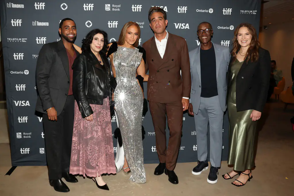 Jennifer Lopez's Unstoppable cast. Credit: Monica Schipper / Getty