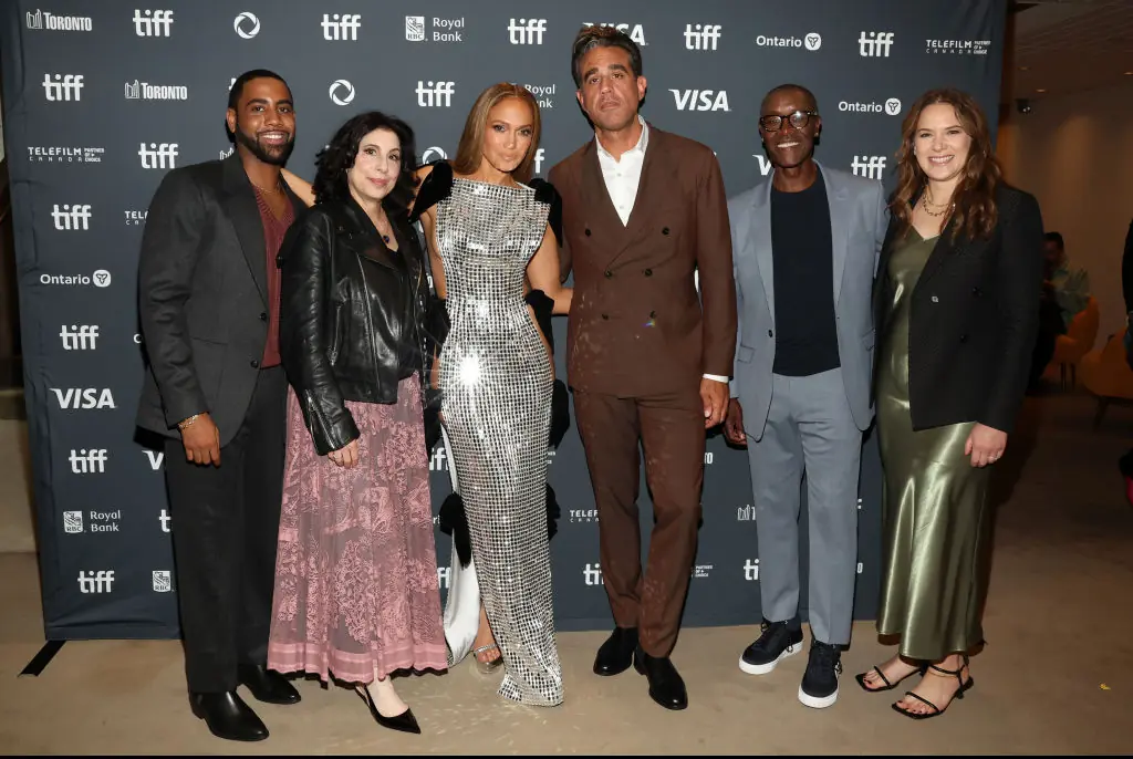 Jennifer Lopez's Unstoppable cast. Credit: Monica Schipper / Getty