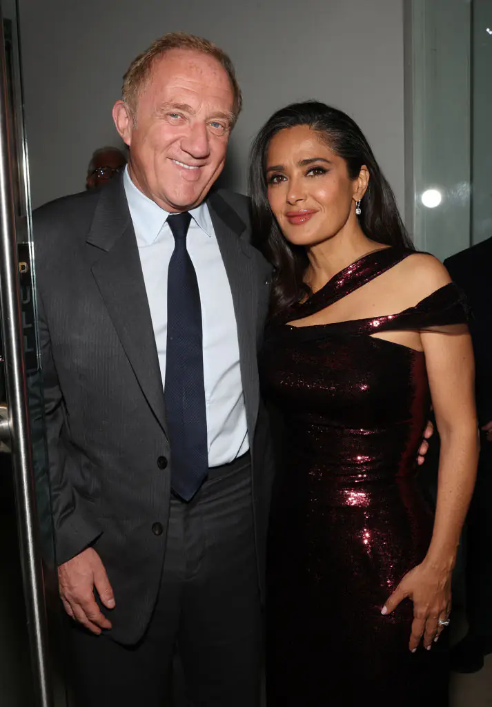 François-Henri Pinault and Salma Hayek. Credit: Monica Schipper/EveryStory2024 / Getty Images