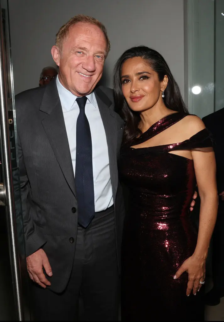 François-Henri Pinault and Salma Hayek. Credit: Monica Schipper/EveryStory2024 / Getty