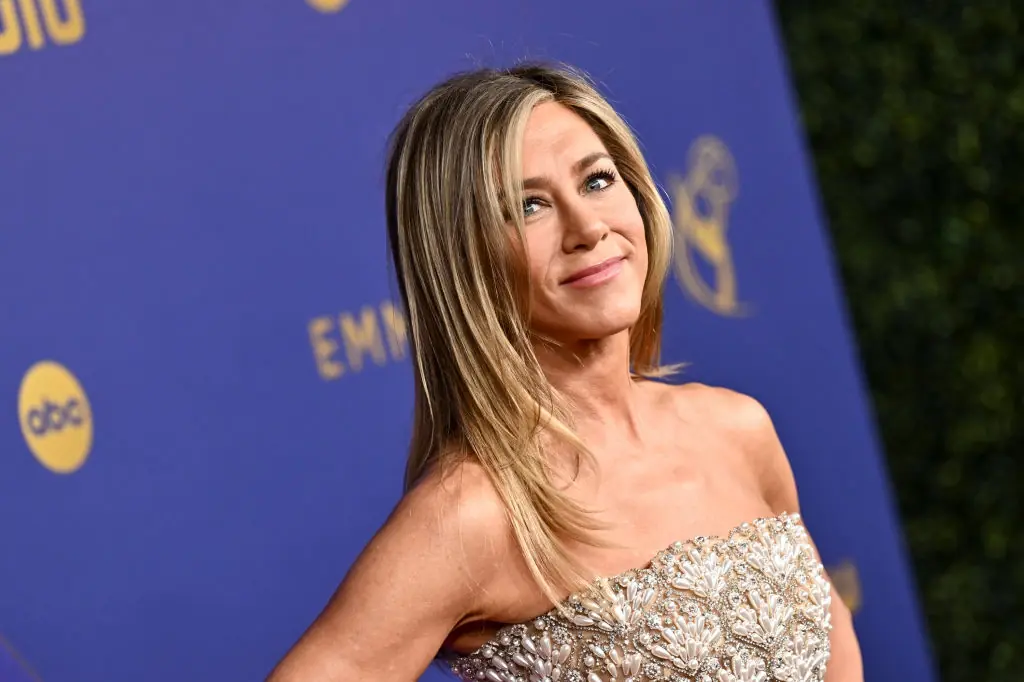Aniston has encouraged others to vote. Credit: Michael Buckner/Getty