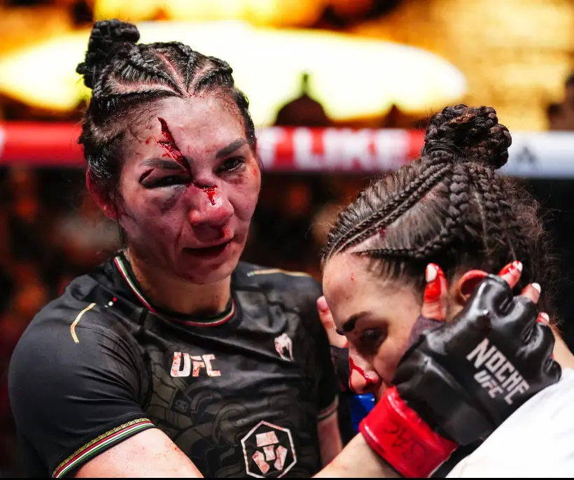Aldana won a lot of fans due to her courage to continue. Credit: Jeff Bottari  / Getty
