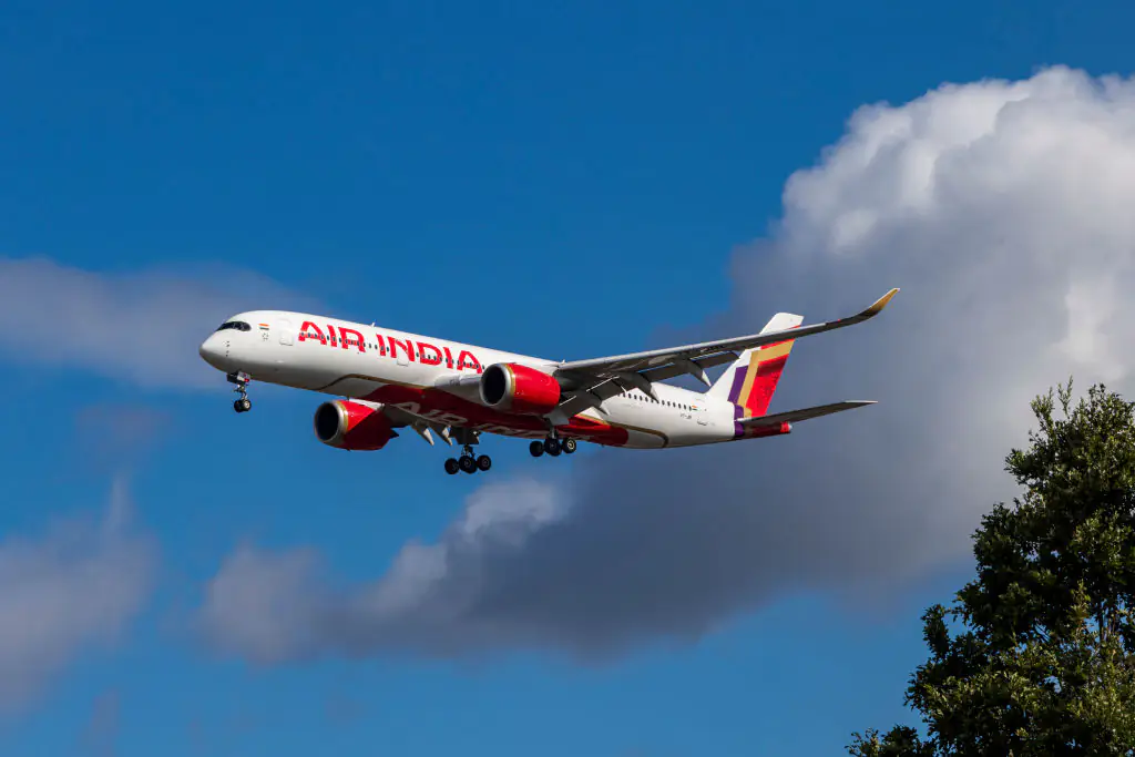 An Air India flight passenger shared a video highlighting several “unusual things” that were “not working” on the aircraft. Credit: NurPhoto / Getty