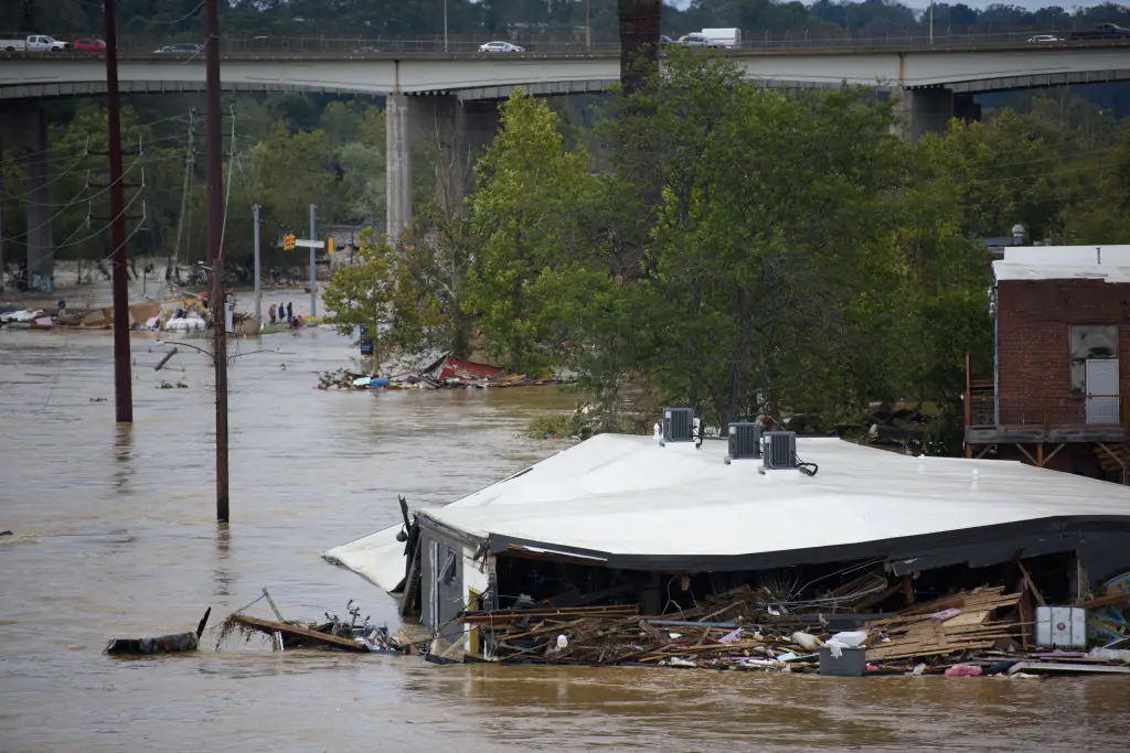 Hurricane Helene has left behind a path of destruction. Credit: Melissa Sue Gerrits / Getty