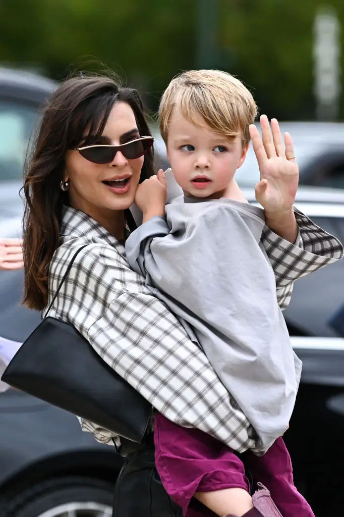 Emily Ratajkowski with her son Sylvester Apollo Bear. Credit: Stephane Cardinale - Corbis/Corbis via Getty Images