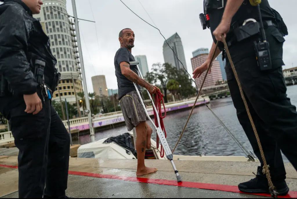 “Lieutenant Dan" has made headlines for refusing to leave his boat. Credit: Spencer Platt/Getty