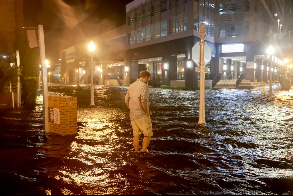 Hurricane Milton came ashore in the Sarasota area on October 09, 2024, in Fort Myers, Florida. Credit: Joe Raedle/Getty 