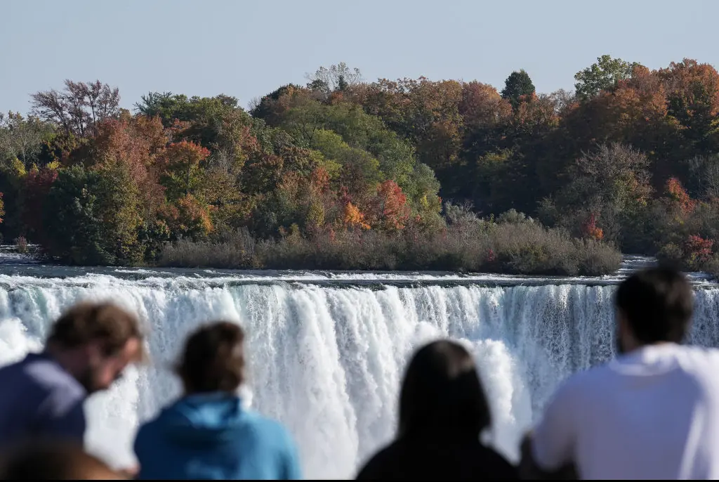 The authorities were called after a woman and her children were seen going over the Falls. Credit: Mert Alper Dervis/Anadolu/Getty  