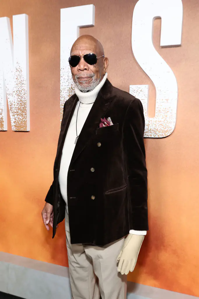 Freeman is often seen wearing a single glove in public. Credit: Araya Doheny / Getty