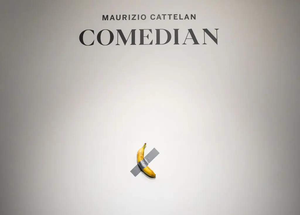 Maurizio Cattelan's 'Comedian.' Credit: John Nacion/Getty