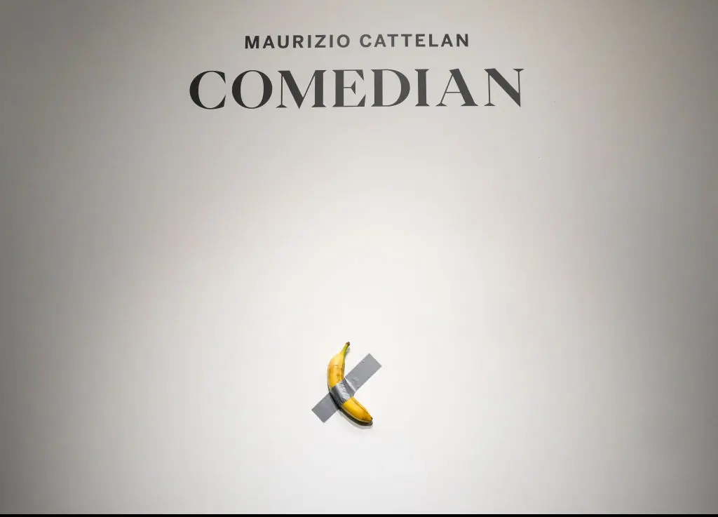 Maurizio Cattelan's 'Comedian.' Credit: John Nacion/Getty