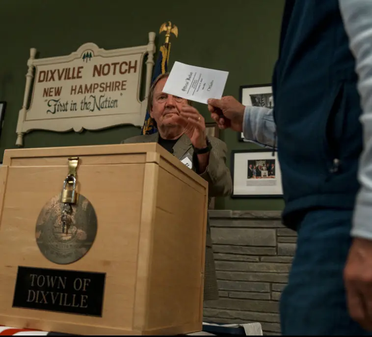 Dixville Notch, New Hampshire attracts media attention every election for its midnight tradition. Credit:  John Tully / Getty