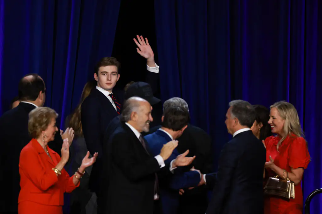 Barron Trump was praised by his father. Credit: Joe Raedle / Getty
