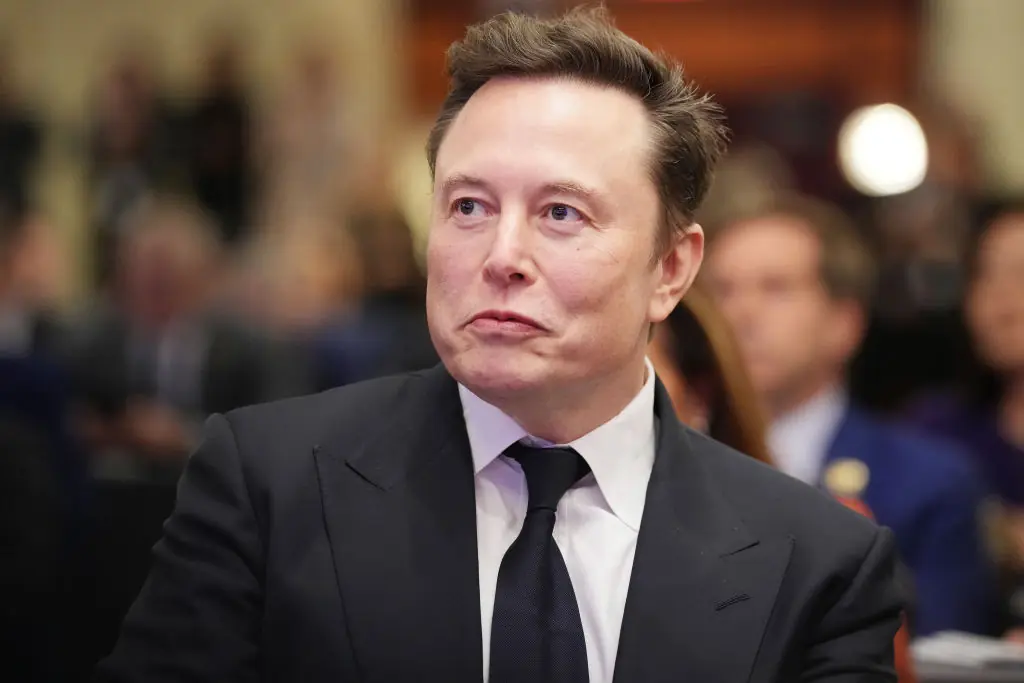 Elon Musk has showed off his transformation. Credit: Andrew Harnik/Getty