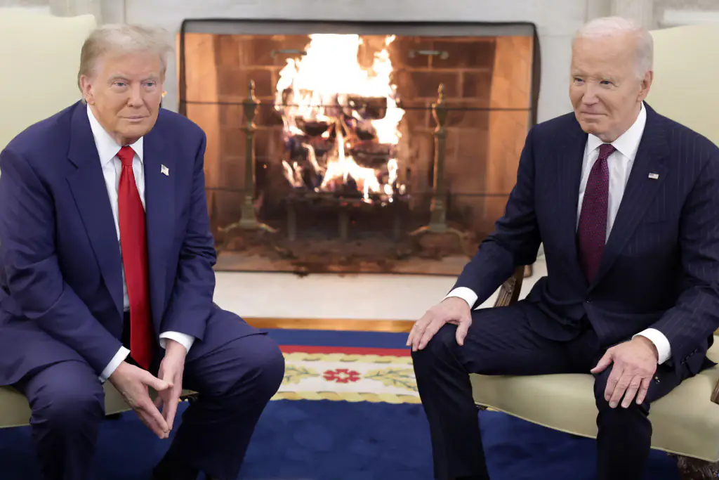 Donald Trump and Joe Biden meet at the White House