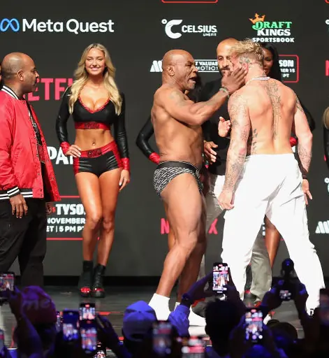 Thomas was also present at the eventful weigh-in. Credit: Sarah Stier / Getty