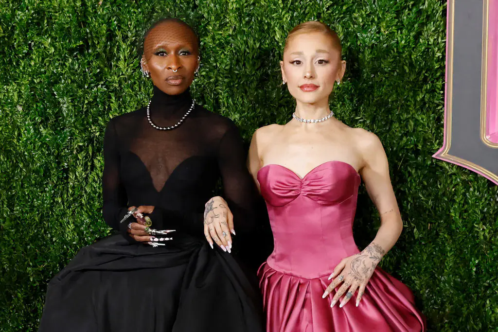 Universal addressed the claims that Ariana Grande (right) was paid more than Cynthia Erivo (left) for Wicked. Credit: Taylor Hill/FilmMagic/Getty Images