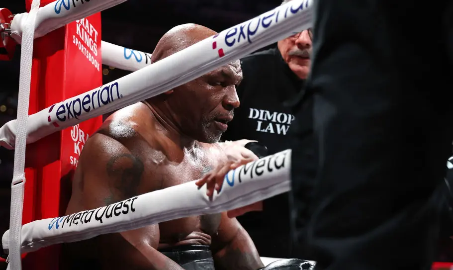 Mike Tyson explains why he kept biting his glove during Jake Paul fight as theories run wild