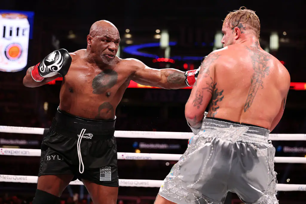 Tyson showed glimpses of his former self, but his performance was lacking. Credit: Al Bello/Getty/Netflix