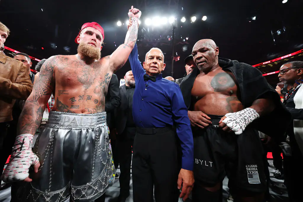 Paul secured the victory against Tyson. Credit: Al Bello/Getty/Netflix © 2024