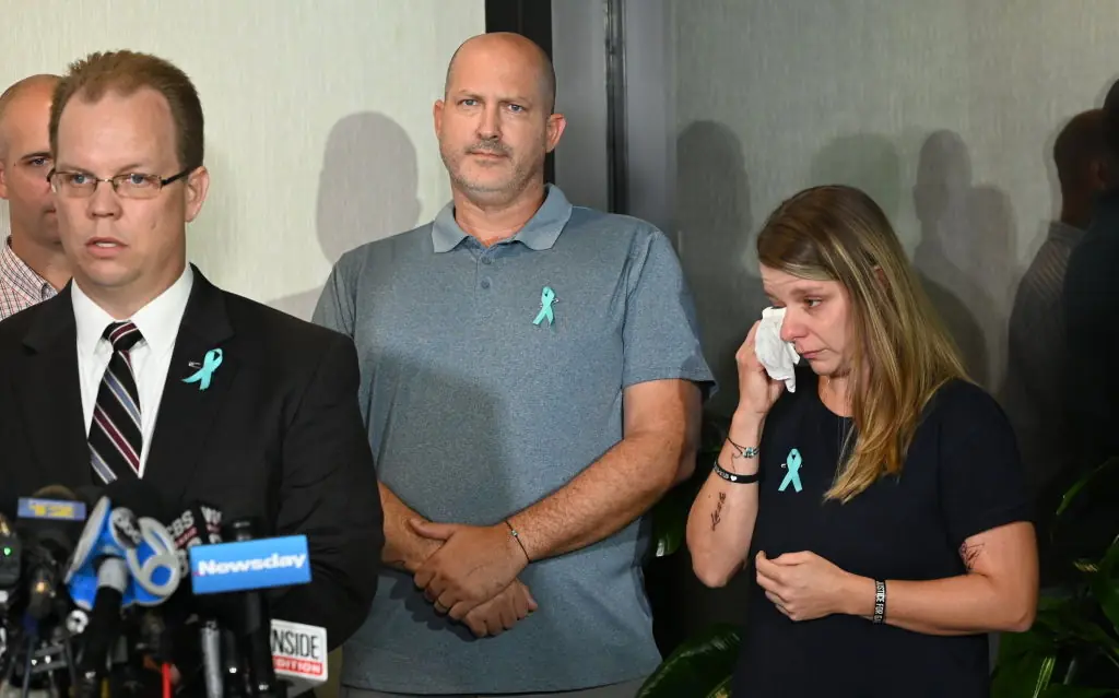 Gabby's parents, Joe Petito and Nichole Schmidt,  were left emotional after seeing their daughter doppelganger on TikTok. Credit: Newsday LLC / Getty