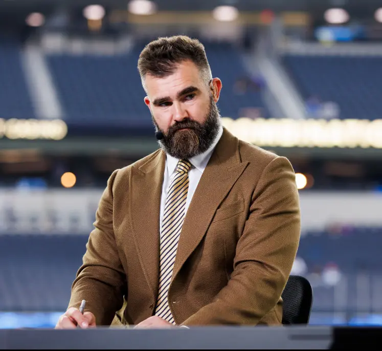 Some fans even called for Kelce to be "fired" from his analyst position. Credit: Ric Tapia  / Getty