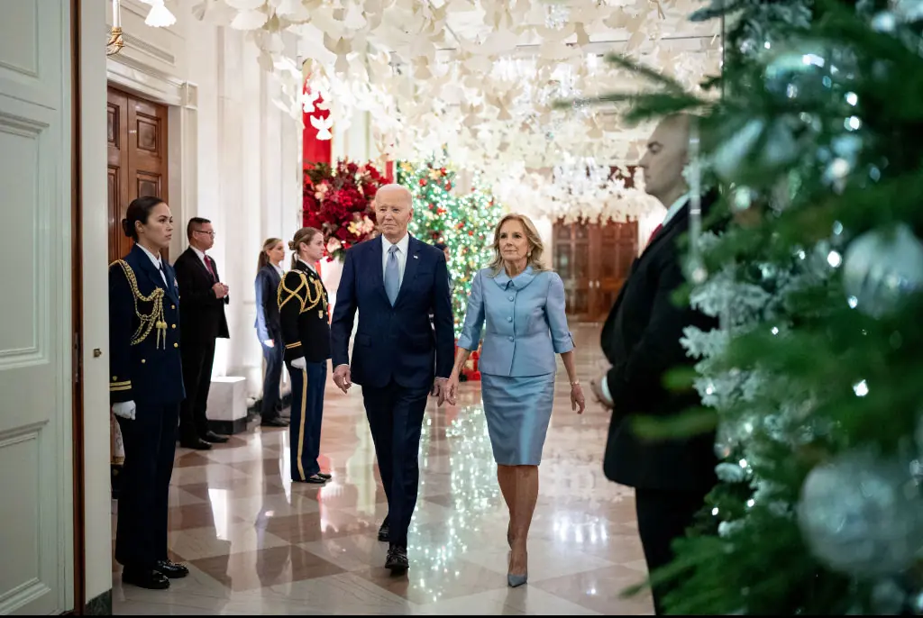 Joe and Jill Biden visited the. Credit: Andrew Harnik / Getty
