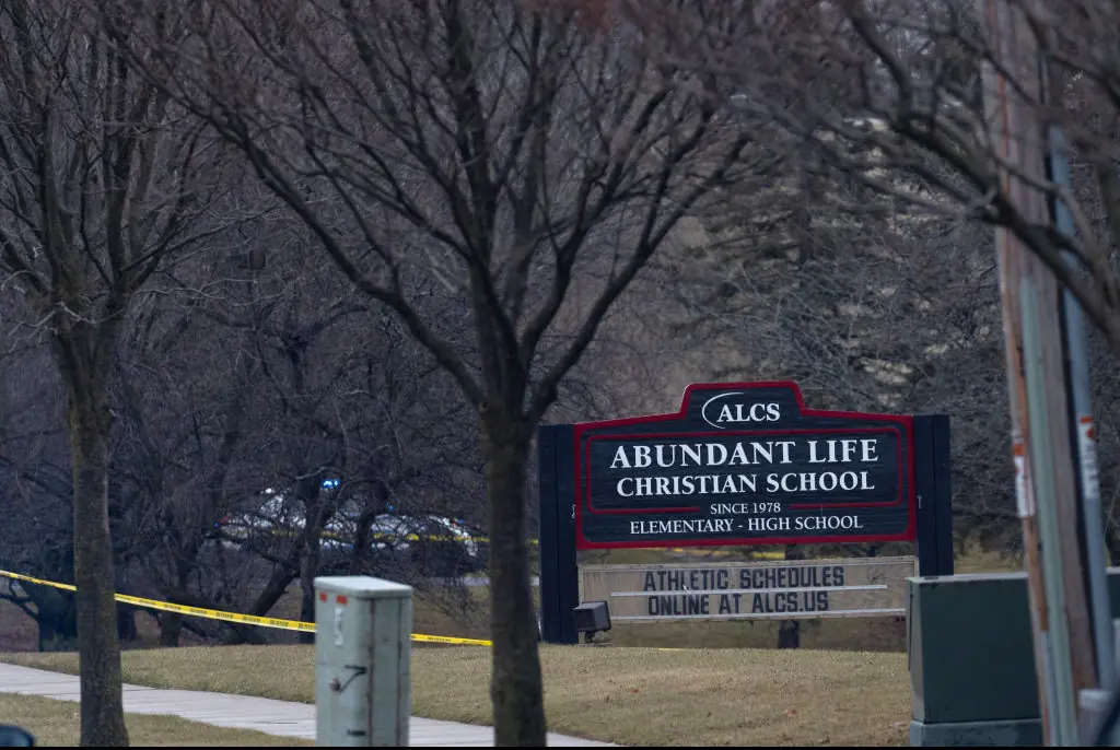 A shooting took place at Abundant Life Christian School on December 16, 2024 in Madison, Wisconsin.Credit: Scott Olson / Getty