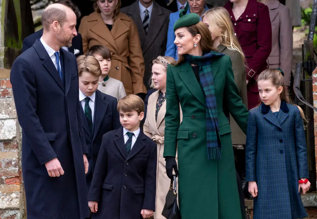 Princess Catherine and her family on Christmas Day. Credit: Mark Cuthbert/Getty