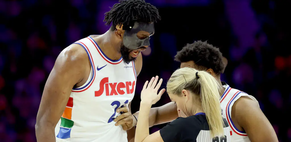 NBA star Joel Embiid ejected from game after screaming at female referee