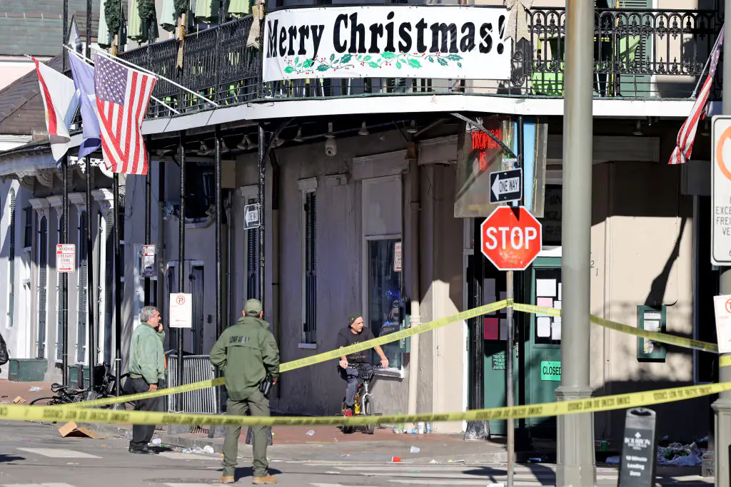 Police are investigating whether there were any links between the Tesla explosion and the terrorist attack in New Orleans on New Year's Day. Credit: Michael DeMocker/Getty Images